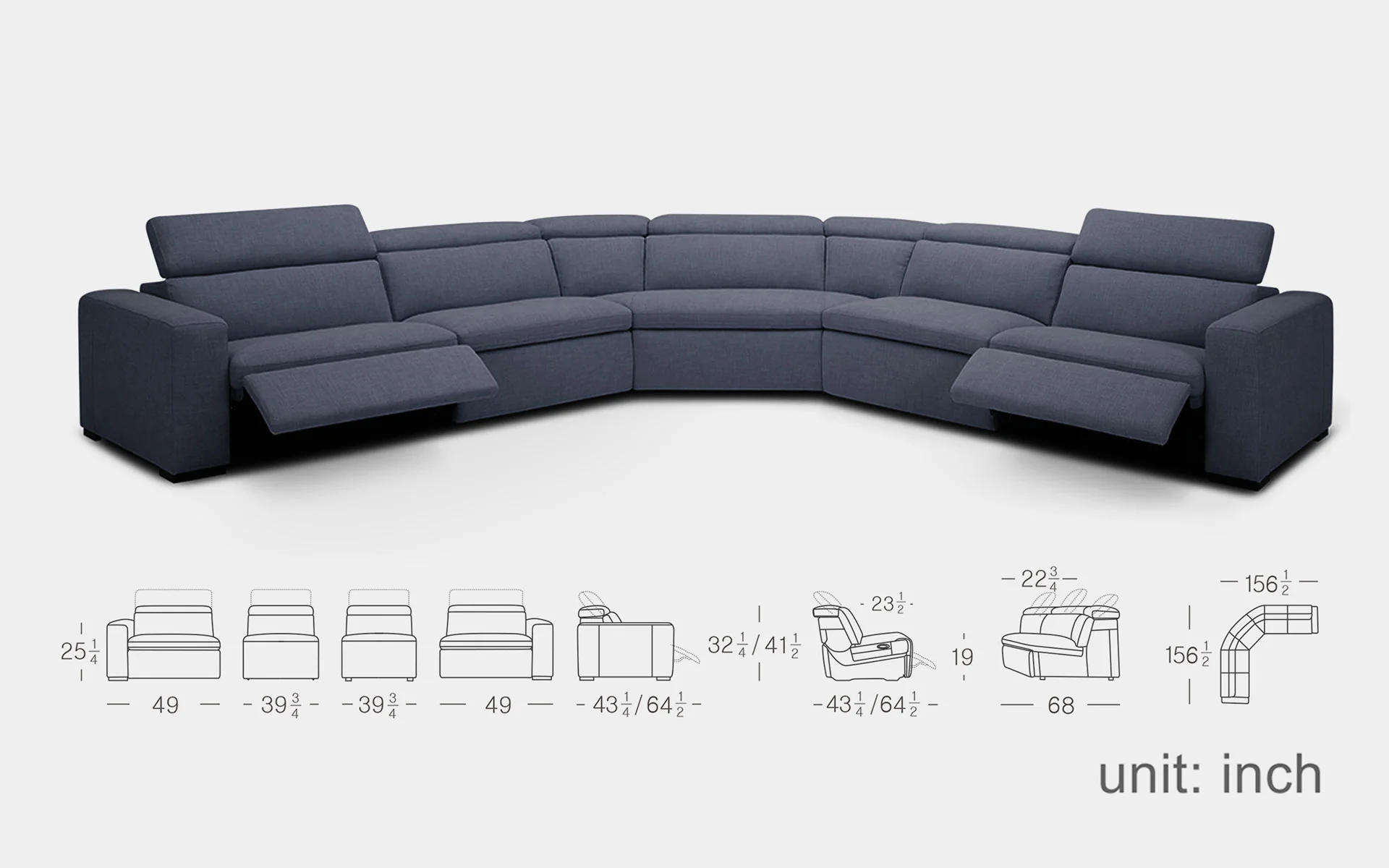 Angelica Modern Motion Reclining Sectional - Image 13