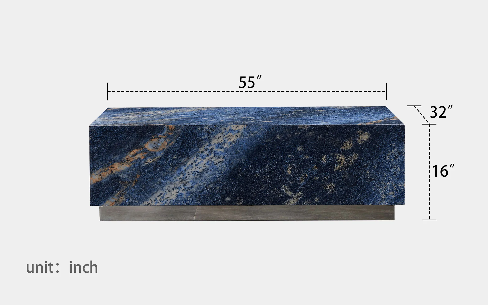 Aphrodite Sintered Stone Rectangle Coffee Table - Image 12