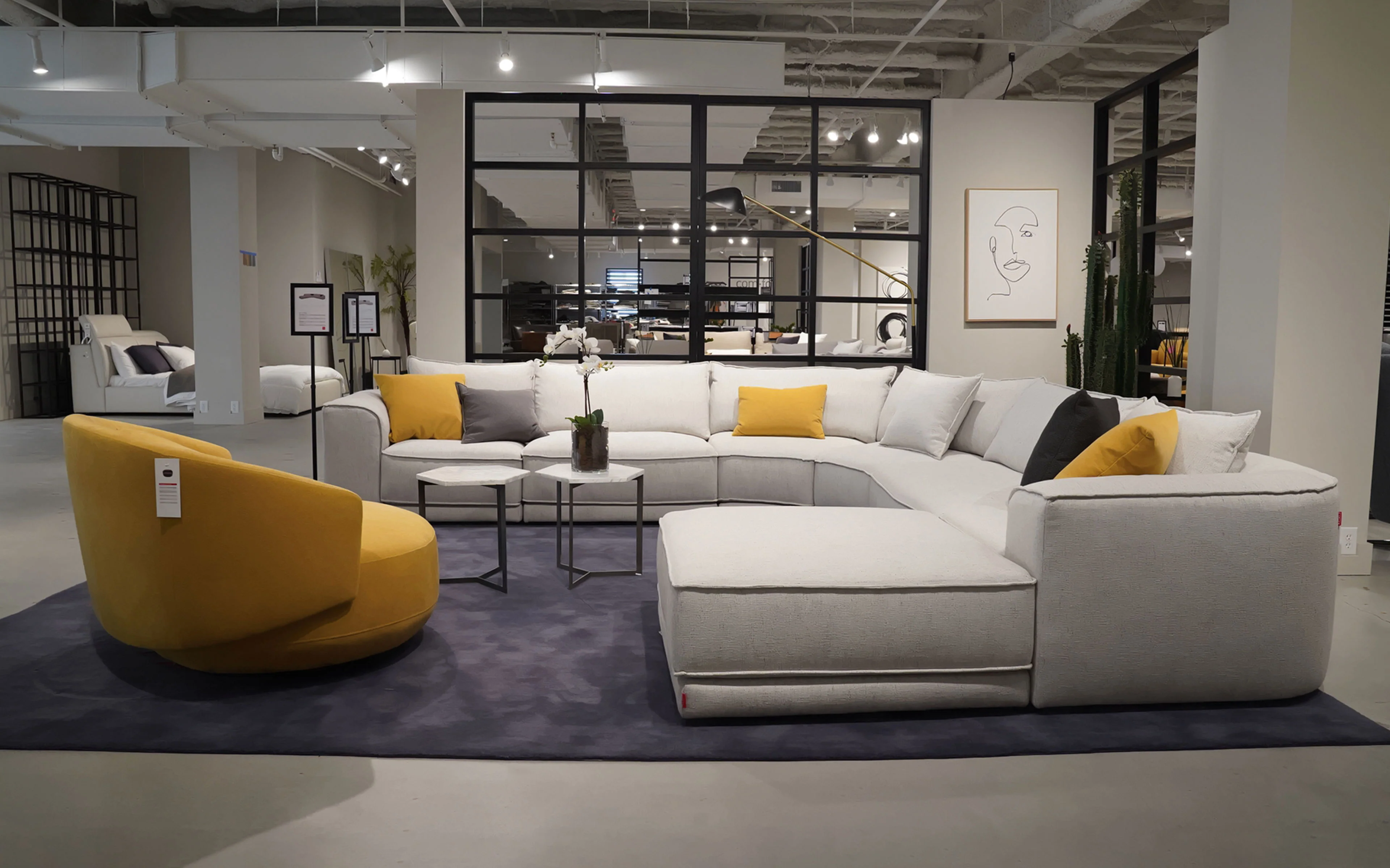 Aquilo Modern Motion Sectional Sofa with Ottoman - Image 3