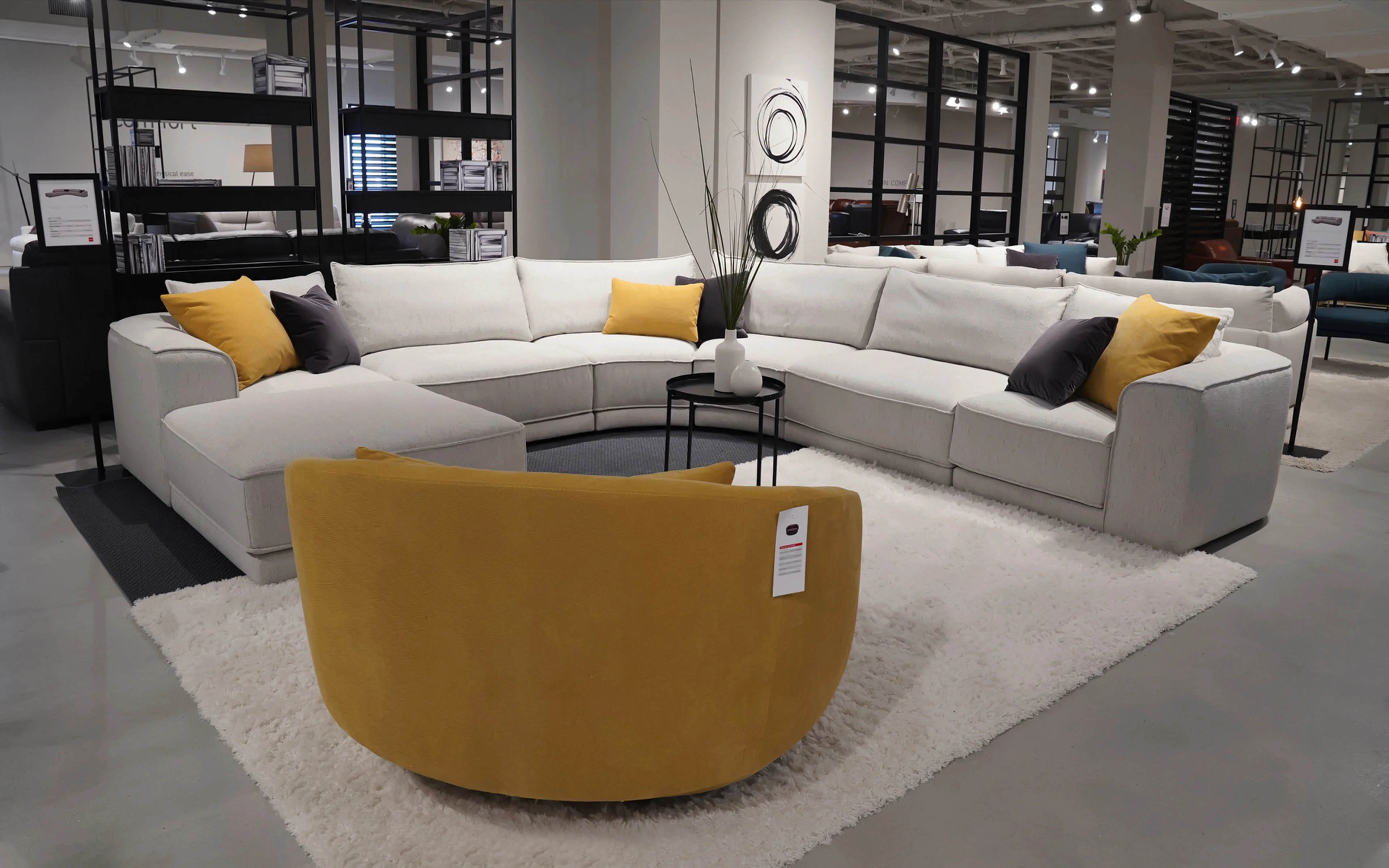 Aquilo Modern Motion Sectional Sofa with Ottoman - Image 4