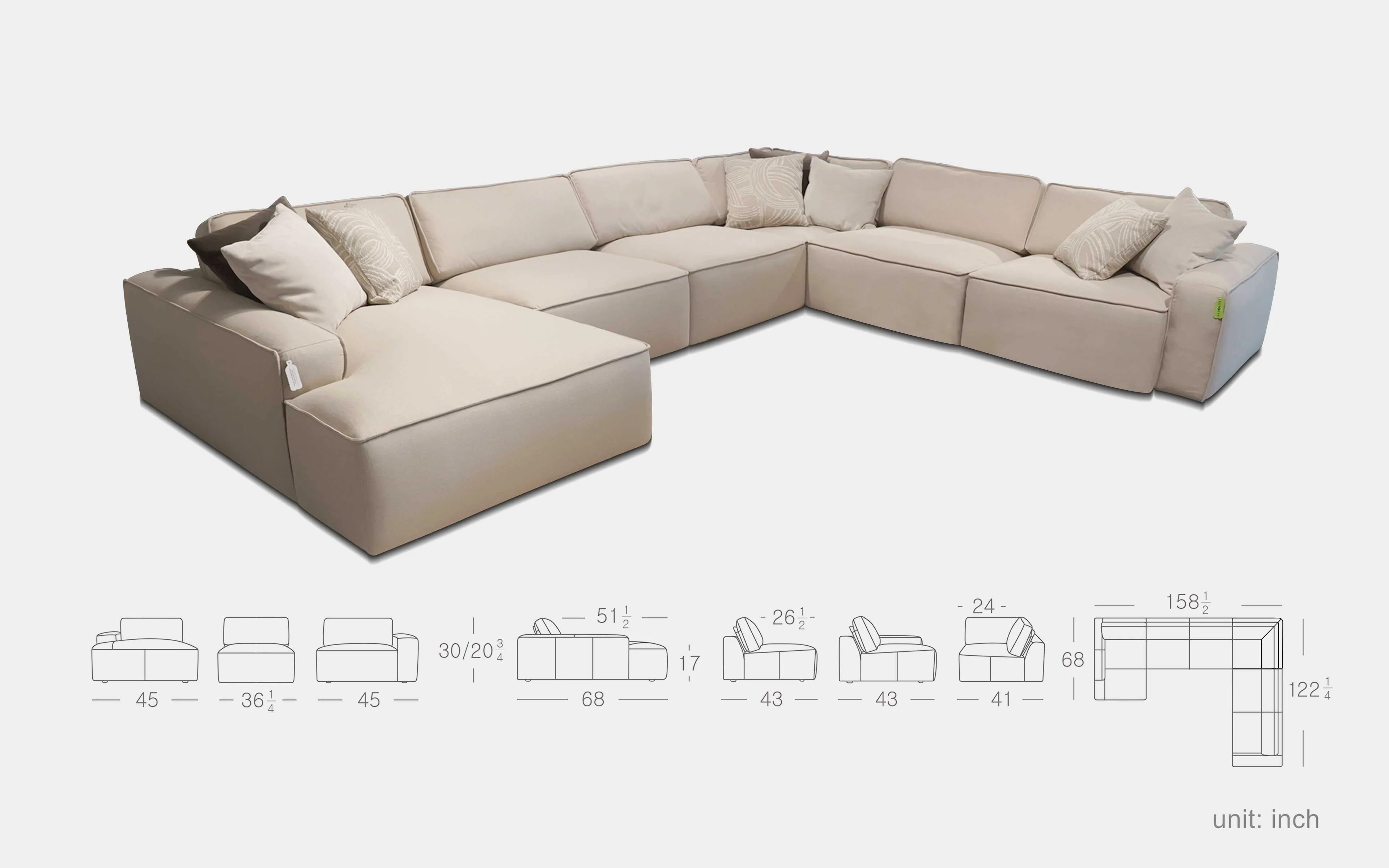 Boreas Modern Motion Sectional Sofa - Image 11