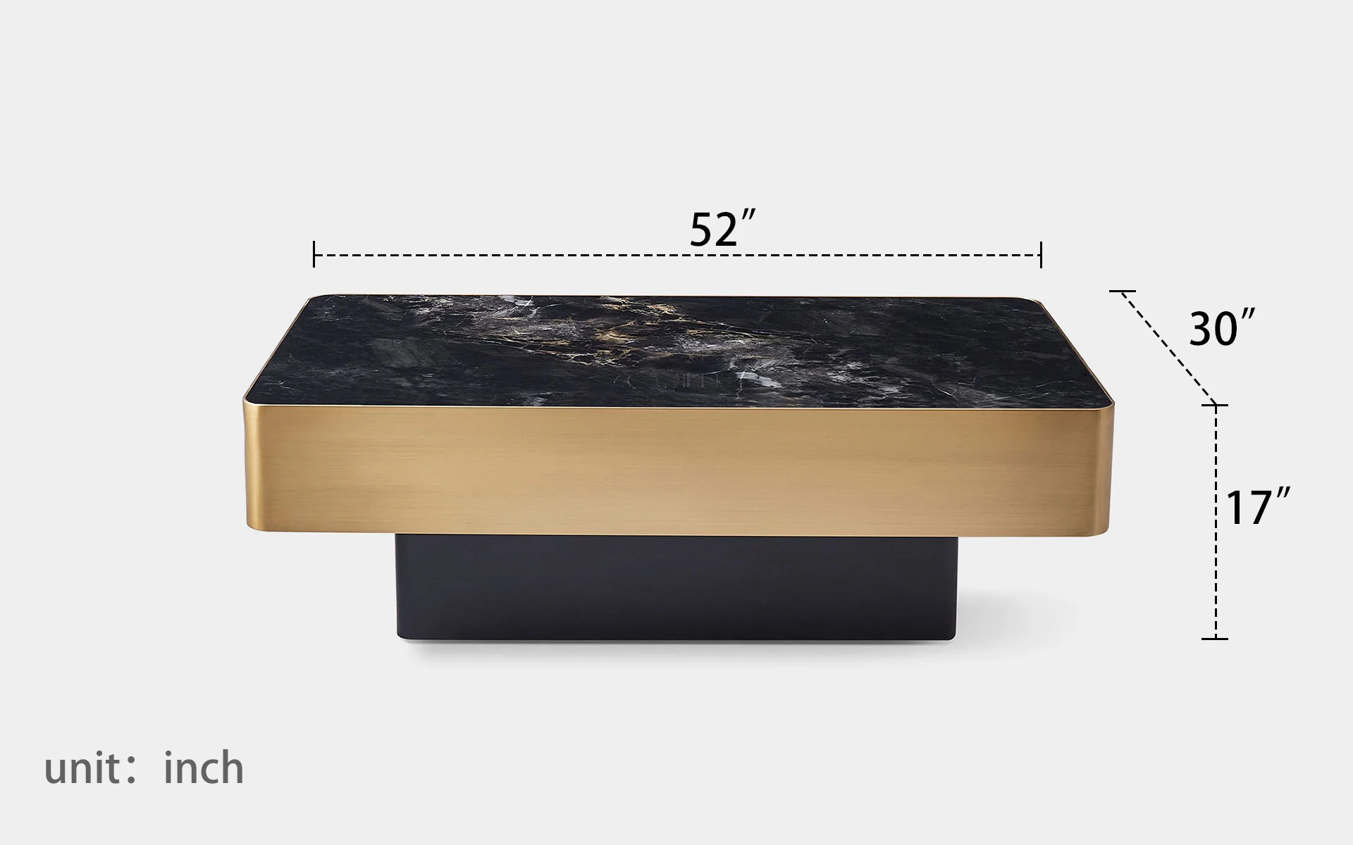 Agate Sintered Stone Rectangle Coffee Table - Image 3
