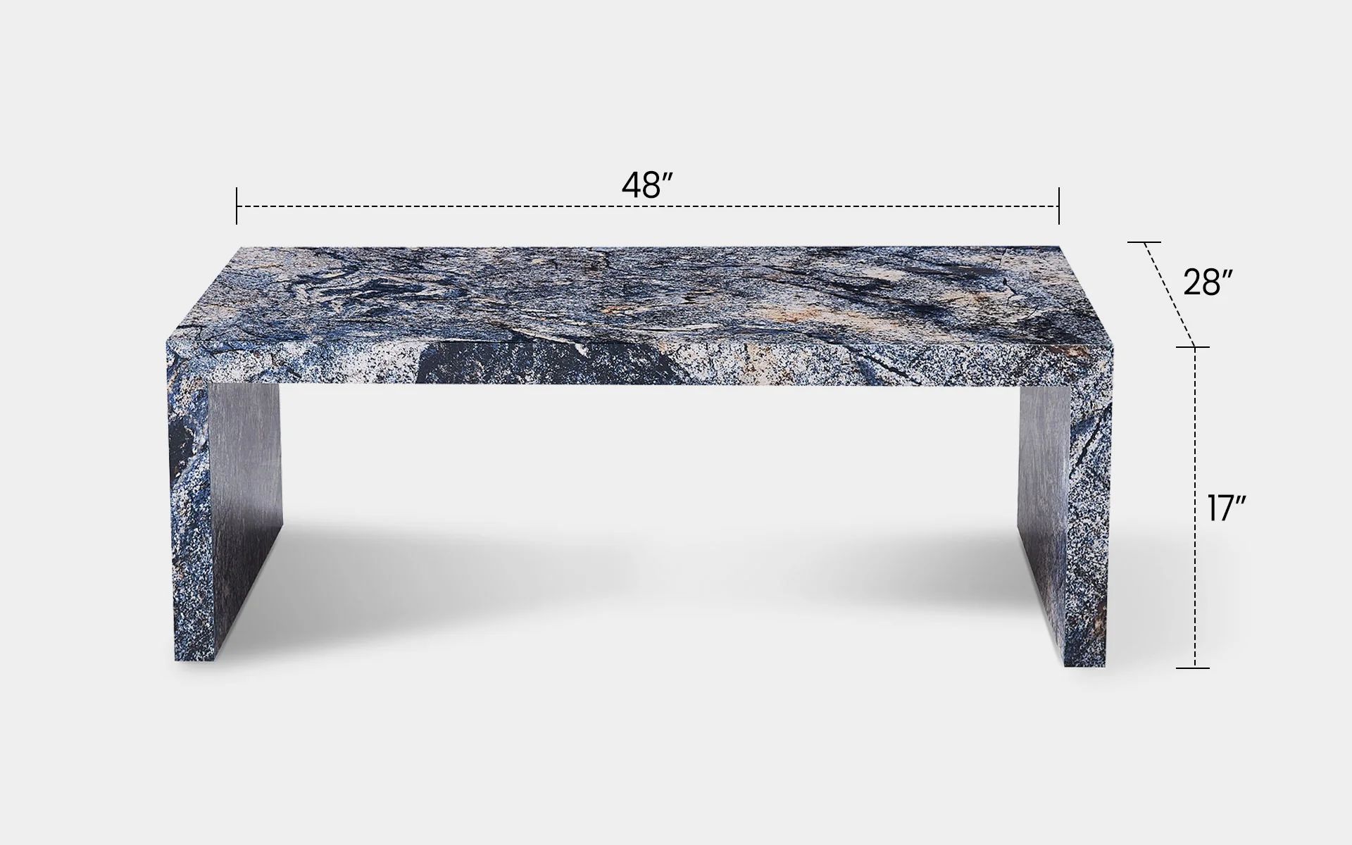 Cyclamen Marble Rectangle Coffee Table - Image 3