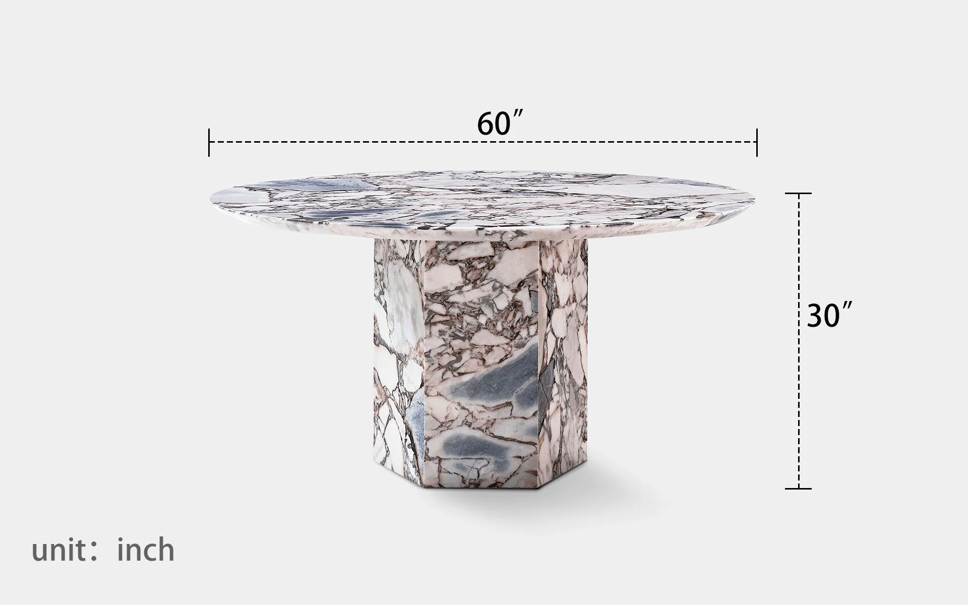 Evander Marble Round Dining Table - Image 6