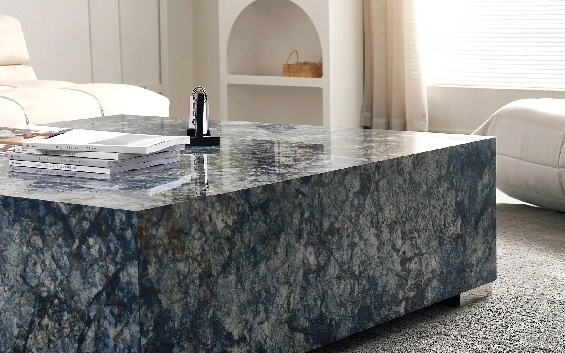 Evander Sintered Stone Square Coffee Table - Image 11