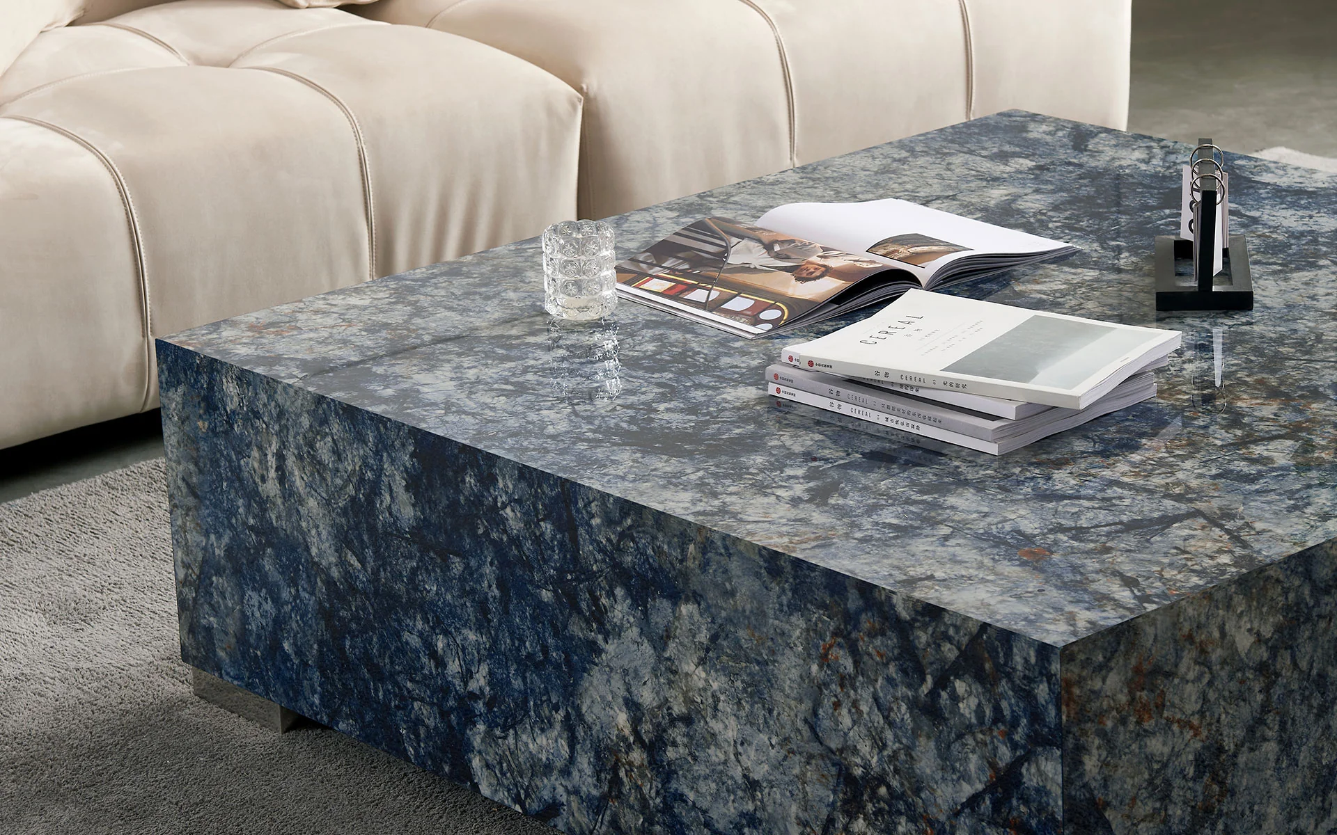 Evander Sintered Stone Square Coffee Table - Image 12