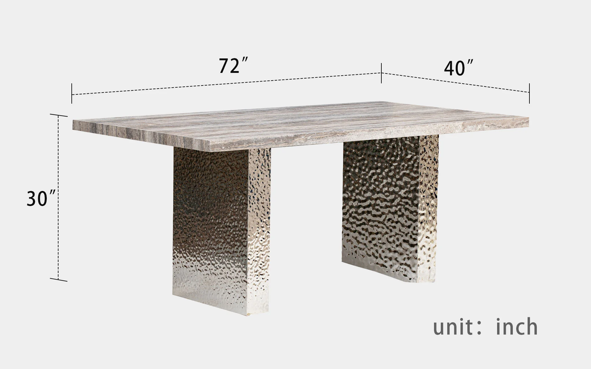 Honeysuckle Travertine Rectangle Dining Table - Image 3