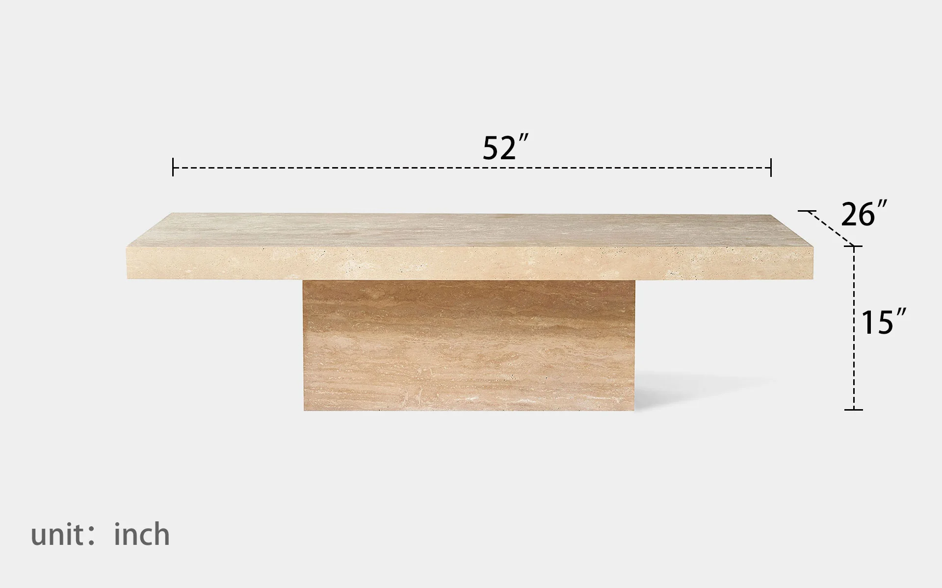 Larimar Travertine Rectangle Coffee Table - Image 4