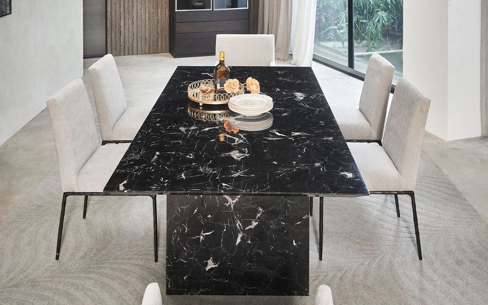 Luna Marble Rectangle Dining Table - Image 5