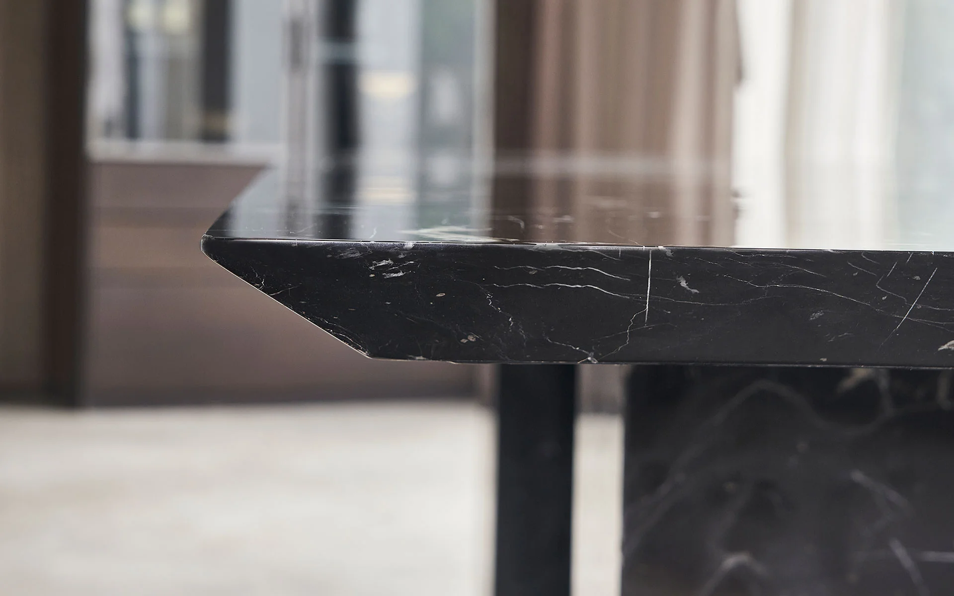 Luna Marble Rectangle Dining Table - Image 3