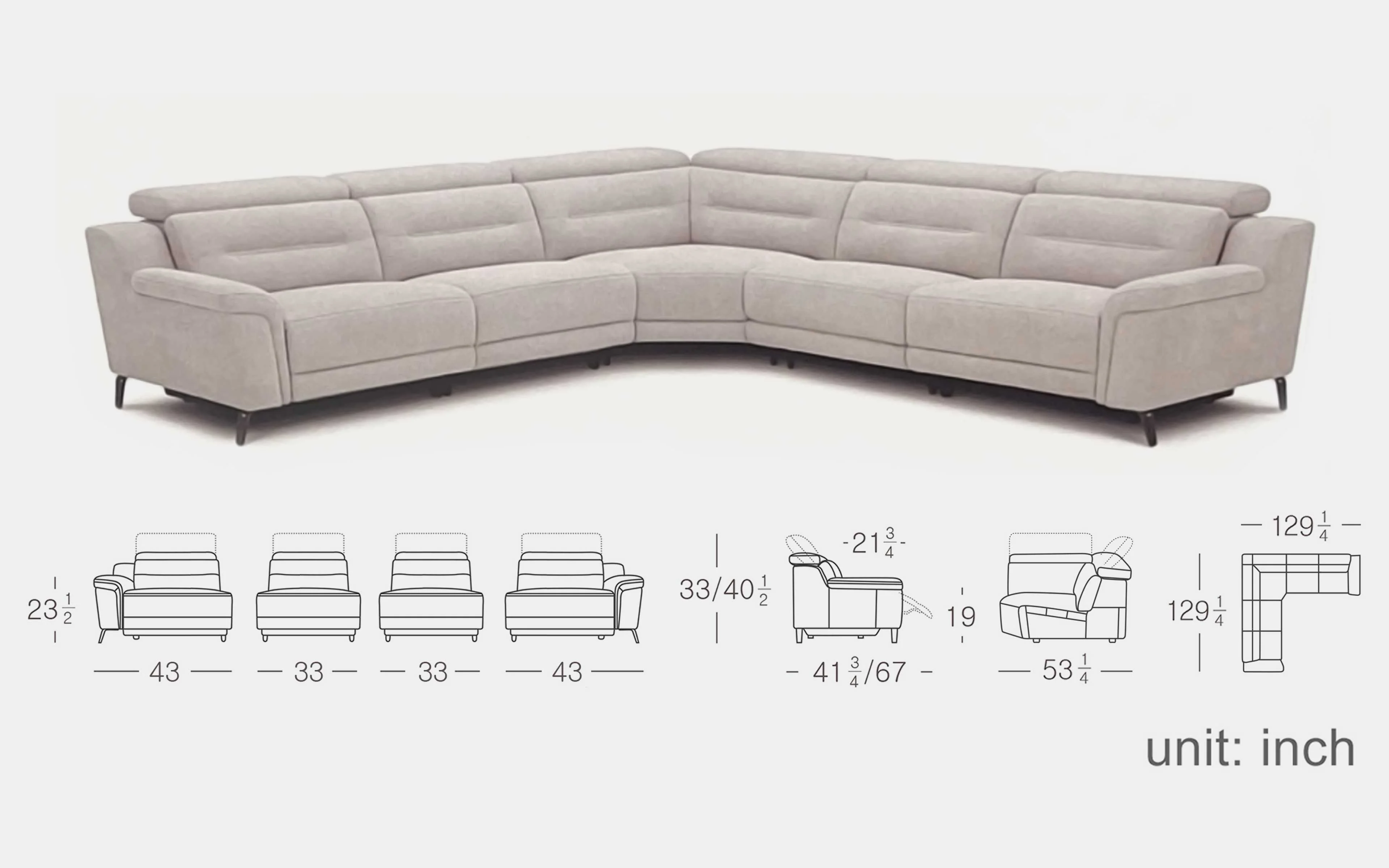 Maestrale Modern Motion Sectional - Image 13