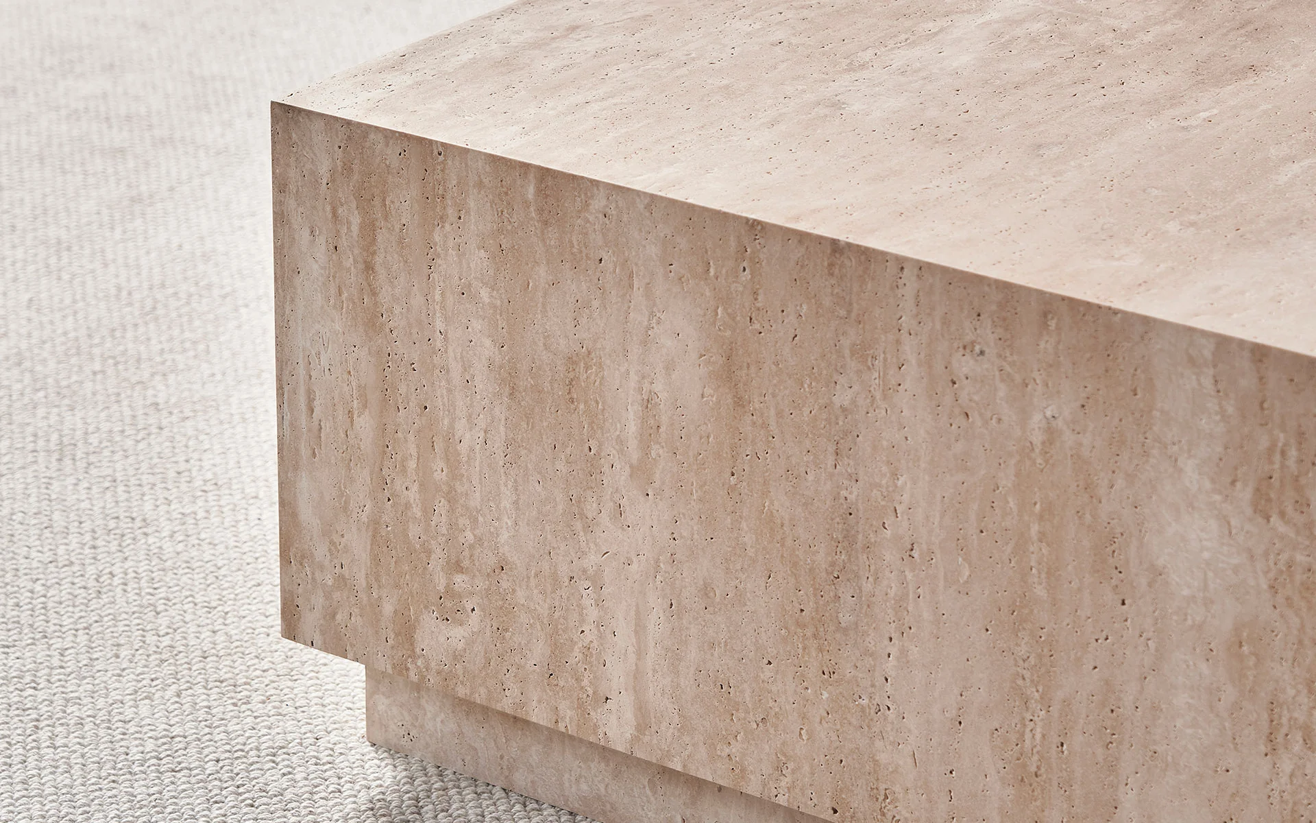 Marbella Travertine Square Coffee Table - Image 4