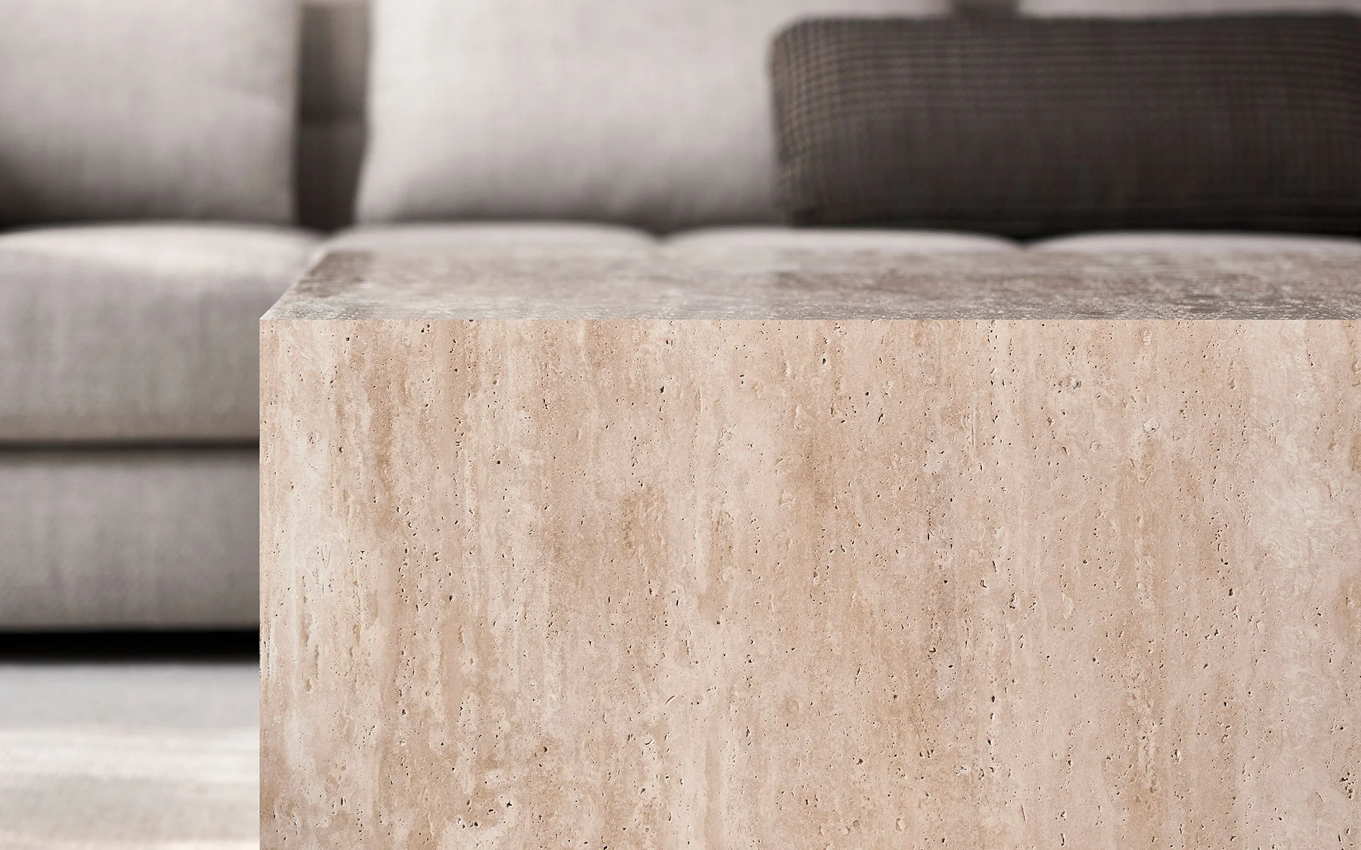 Marbella Travertine Square Coffee Table - Image 5