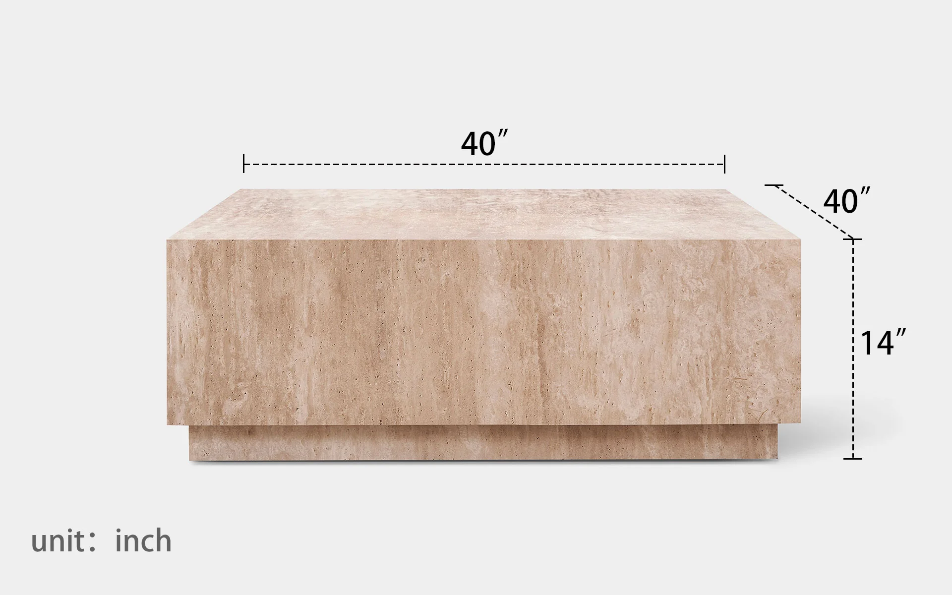 Marbella Travertine Square Coffee Table - Image 7