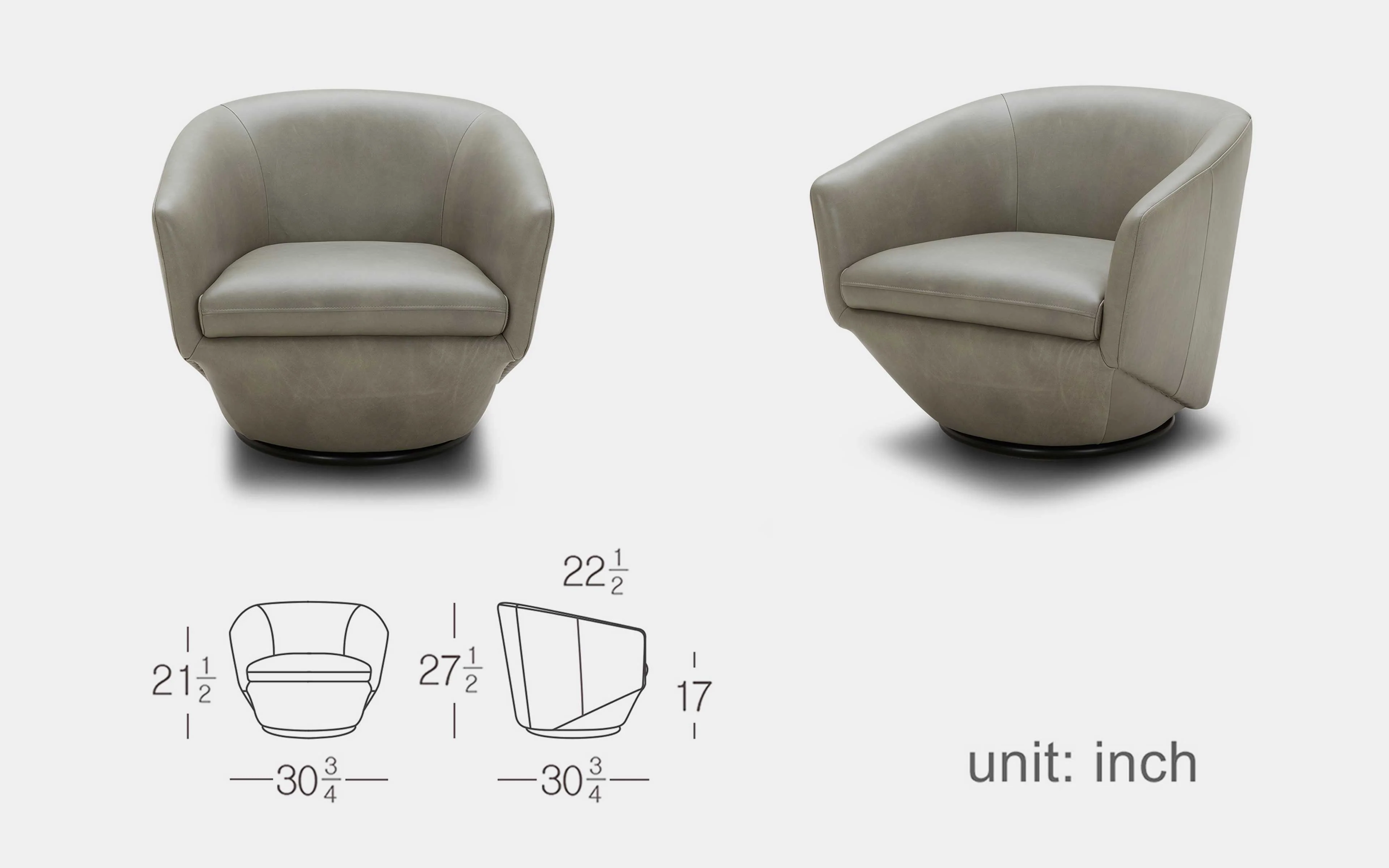 Nebbia Modern Motion Swivel Chair - Image 5