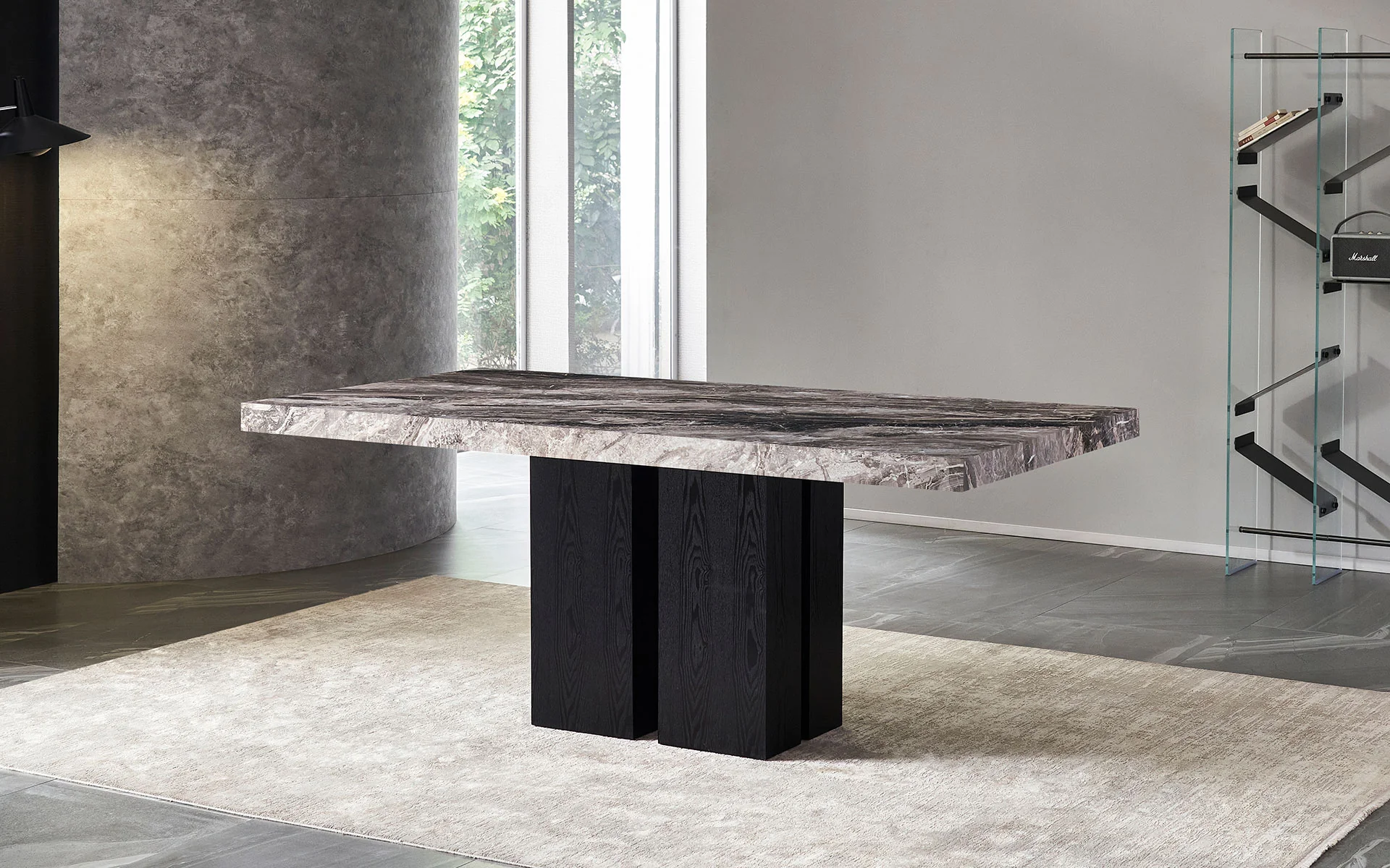 Noir Elegance Rectangle Dining Table - Image 5