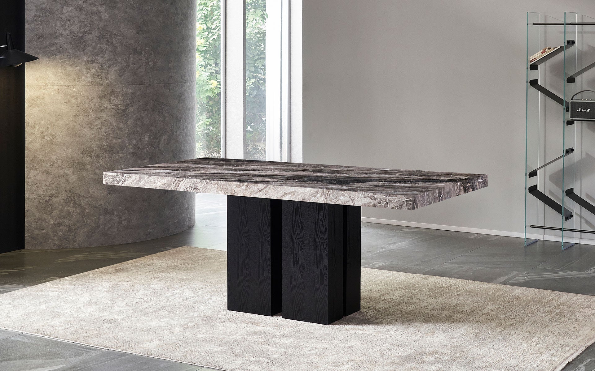 Noir Elegance Rectangle Dining Table - Image 5
