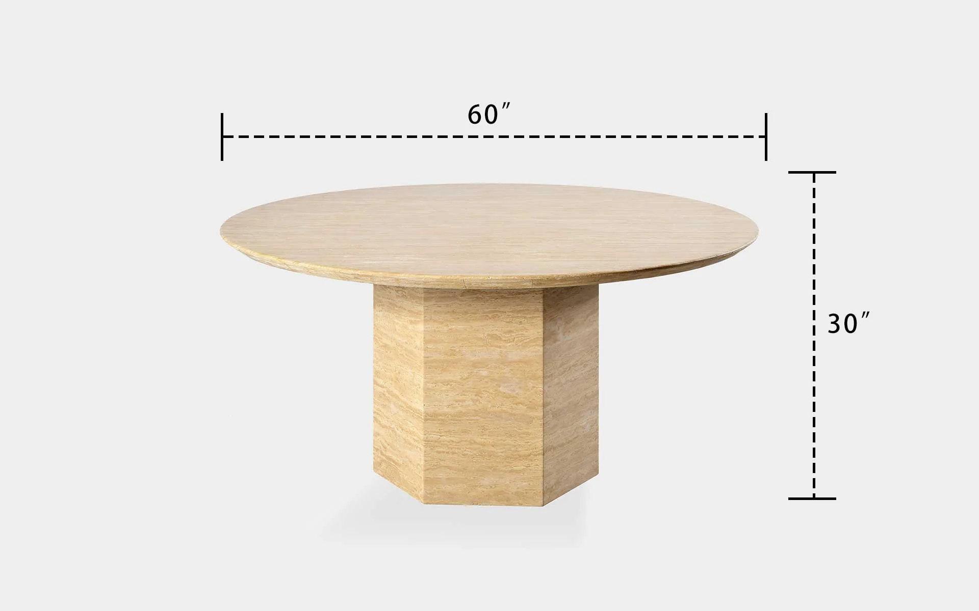 Opal Travertine Round Dining Table - Image 3
