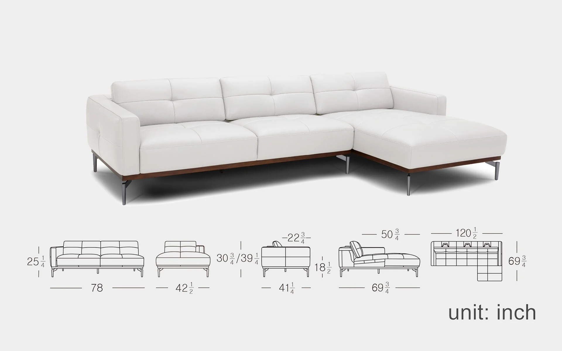 Primula Modern Motion Sectional Sofa with Adjustable Backrest - Image 13