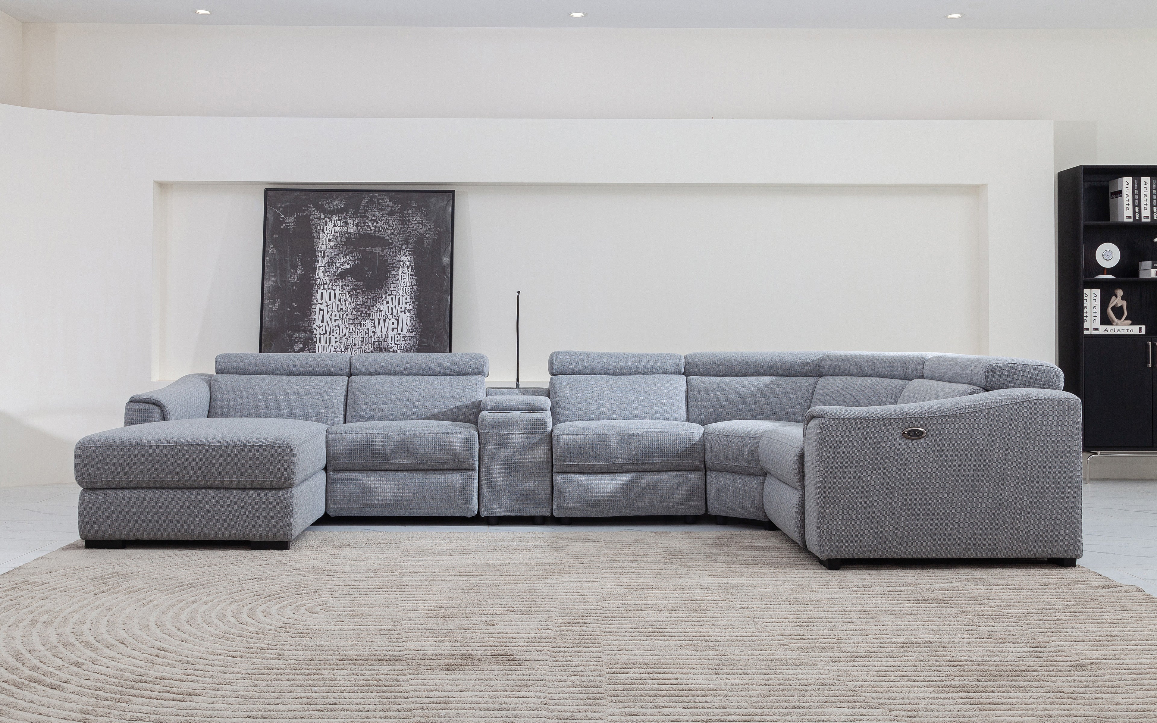 Violetta 6pc Modern Motion Reclining Sectional - Image 4