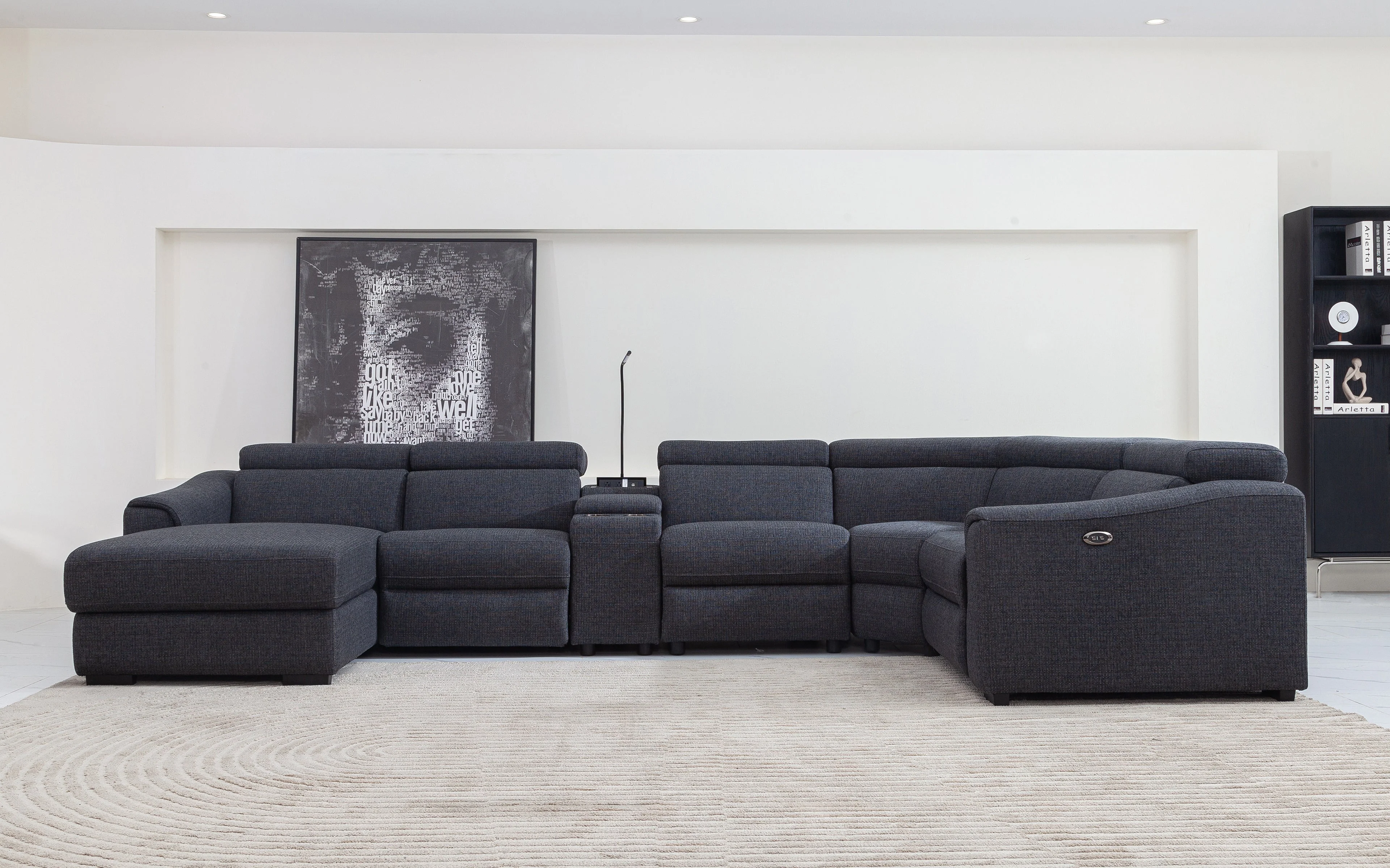 Violetta 6pc Modern Motion Reclining Sectional - Image 5