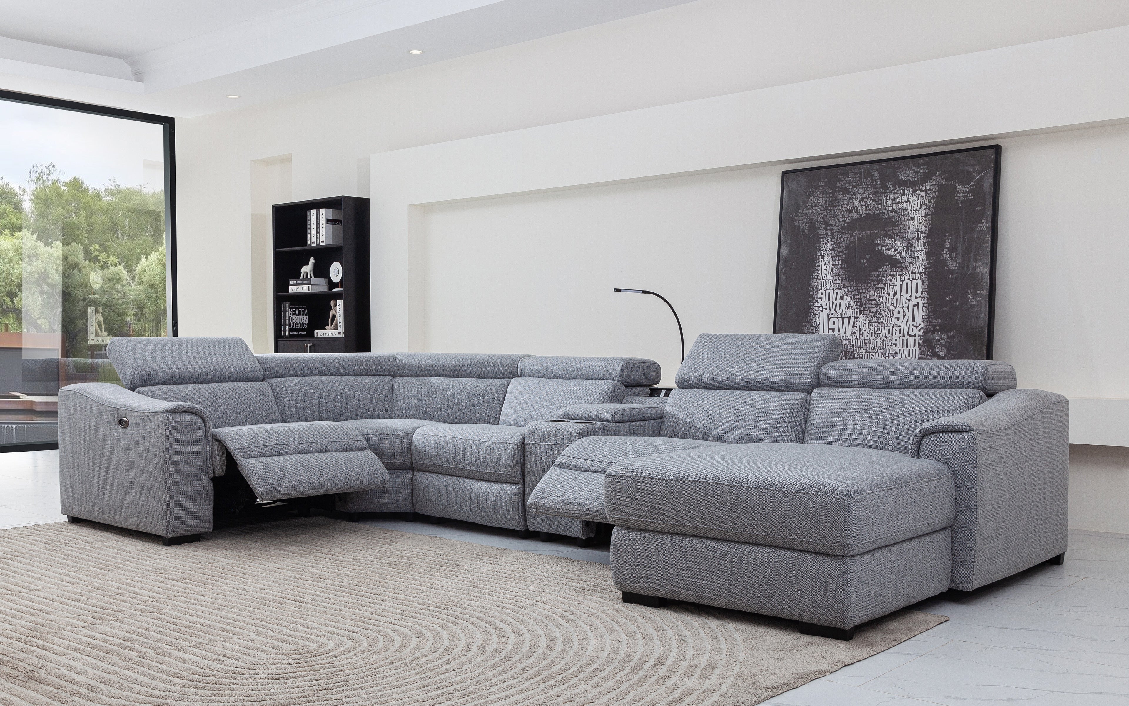 Violetta 6pc Modern Motion Reclining Sectional - Image 6