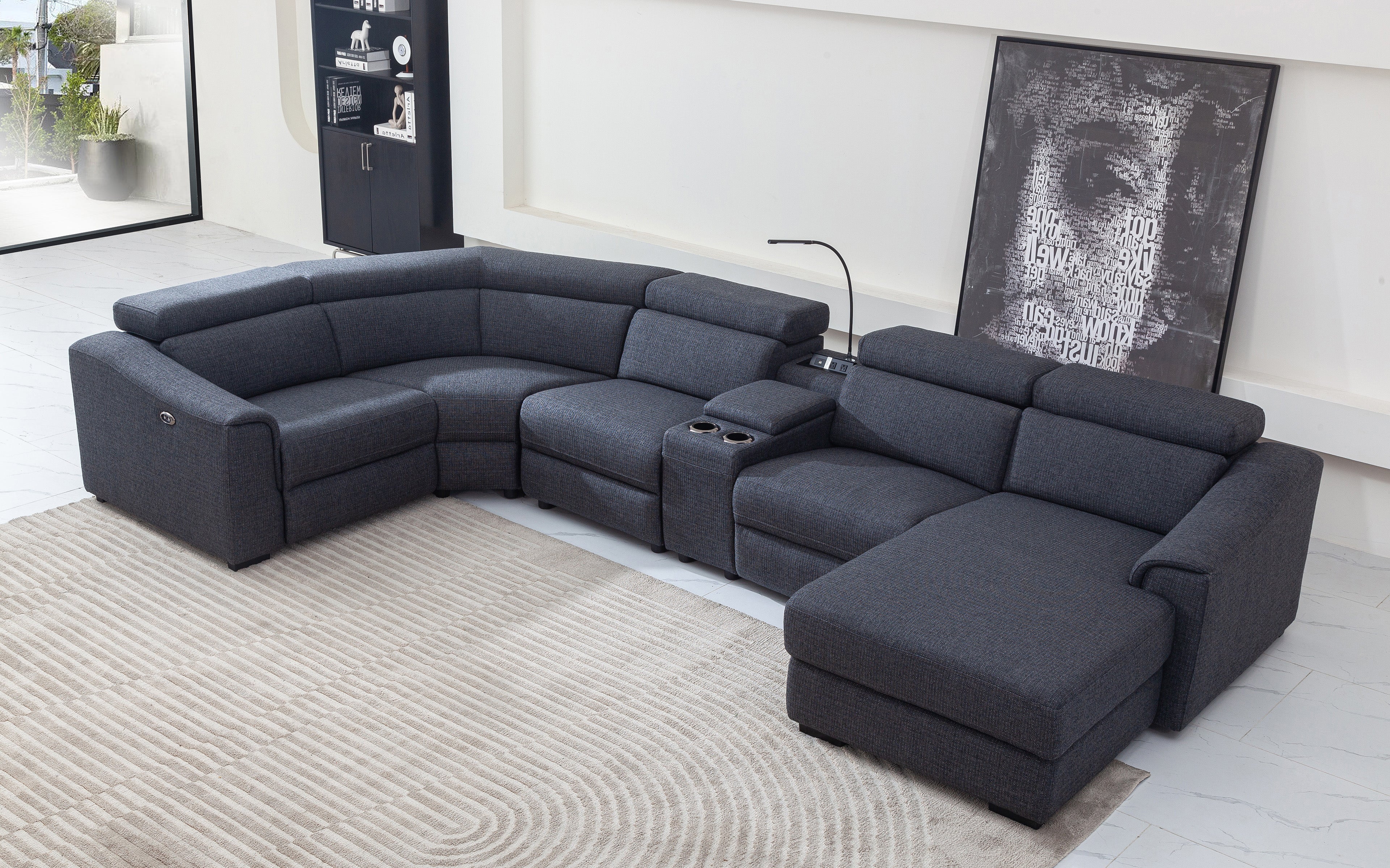 Violetta 6pc Modern Motion Reclining Sectional - Image 8