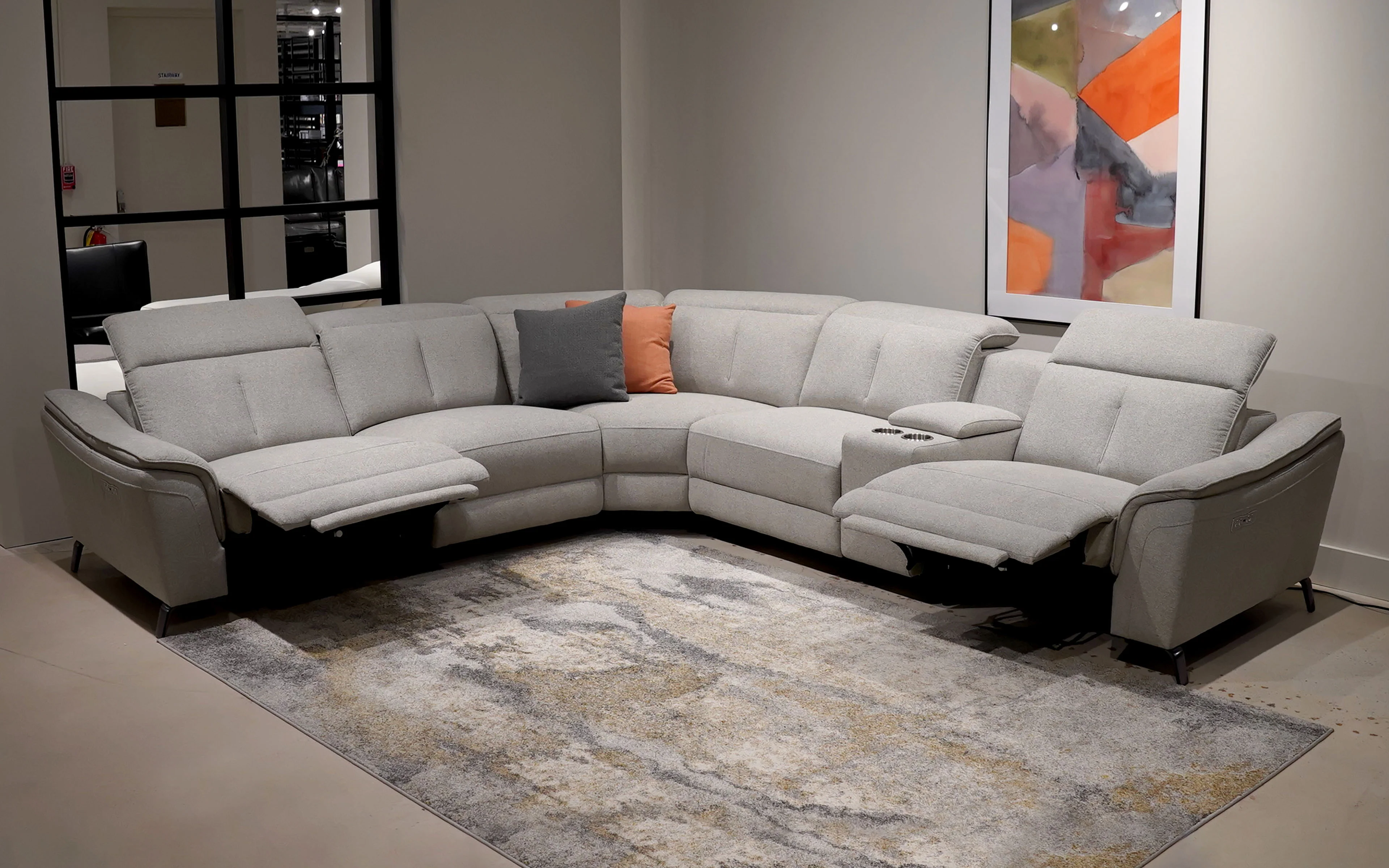 Zafferano Modern Motion Reclining Sectional - Image 3