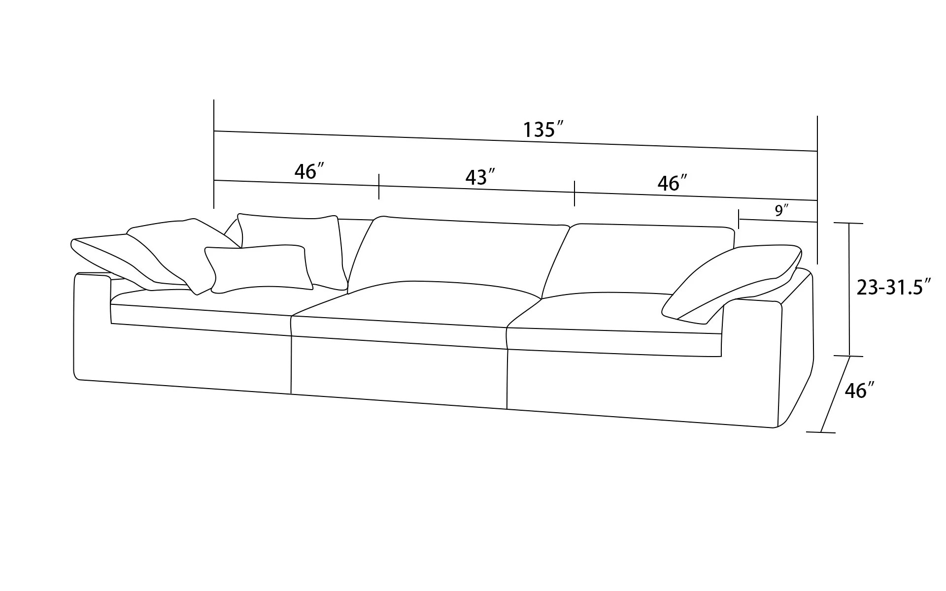 Zephyrus 3pc Modern Motion Sectional Sofa - Image 3
