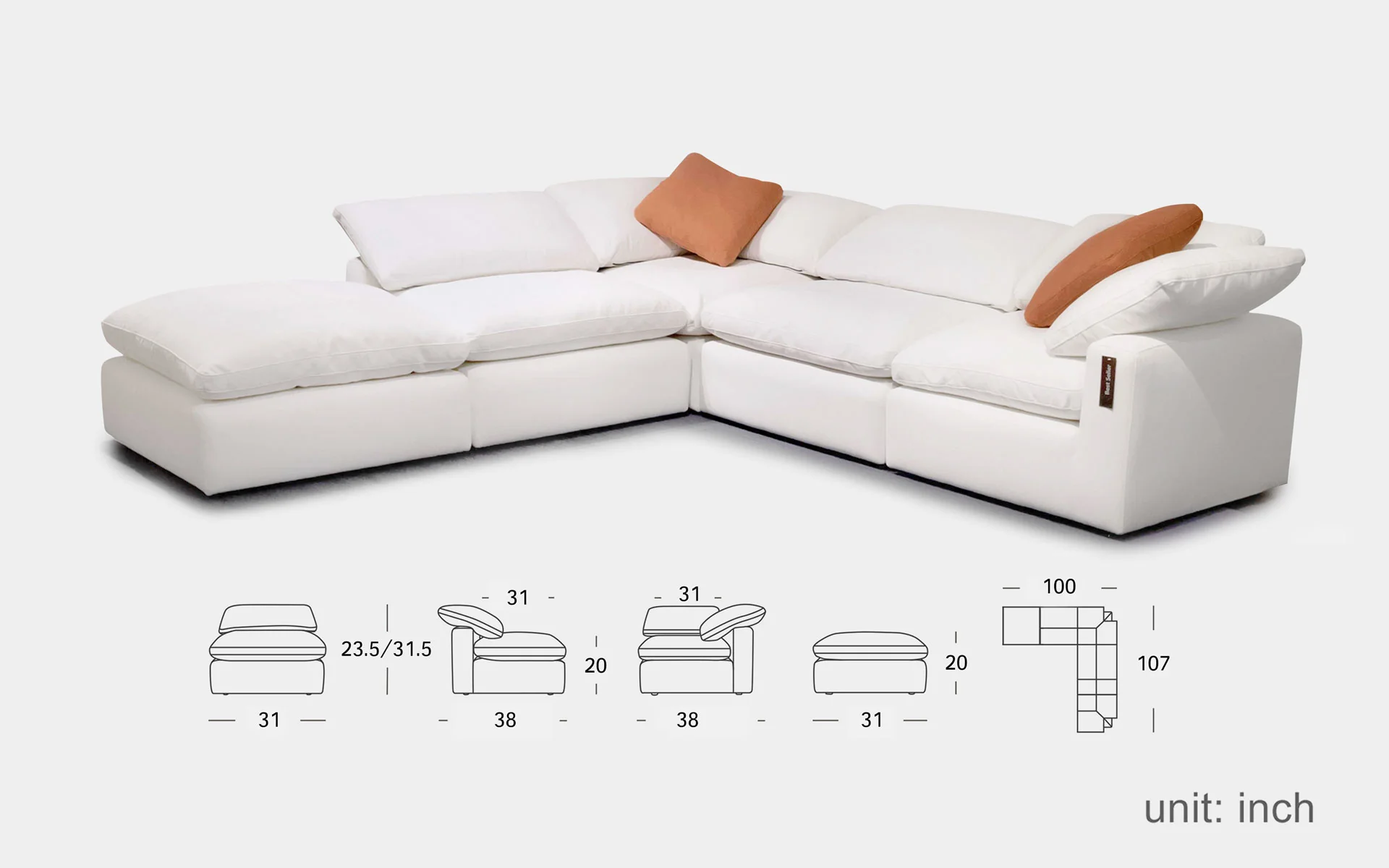 Zephyrus Modern Motion Sectional Sofa - Image 16